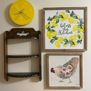 Vintage Wall Art - Vintage Wooden Spoon Rack Vintage Wall Art - Vintage Wooden Spoon Rack